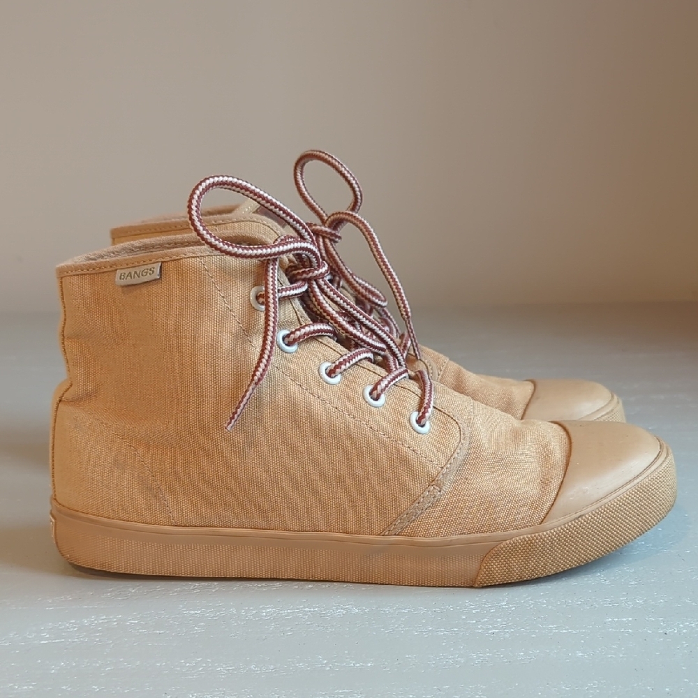 Bangs Sahara Sand High Top Sneakers Tan Unisex Mens 8 Women's 9.5 - Picture 3 of 10
